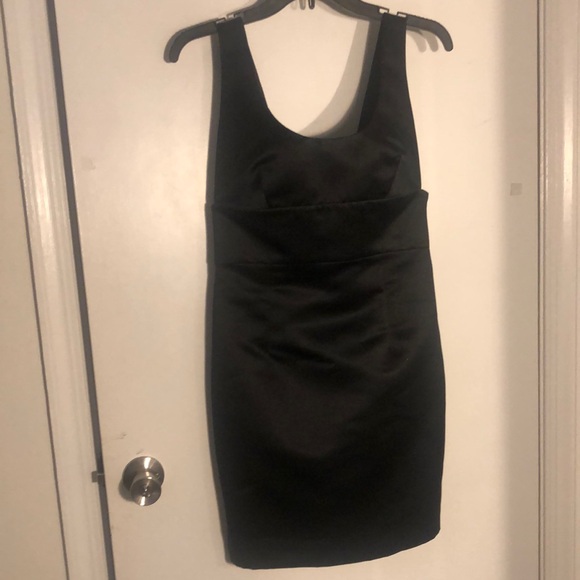 Milly DUCHESS SATIN DRESS IN BLACK - Picture 3 of 8